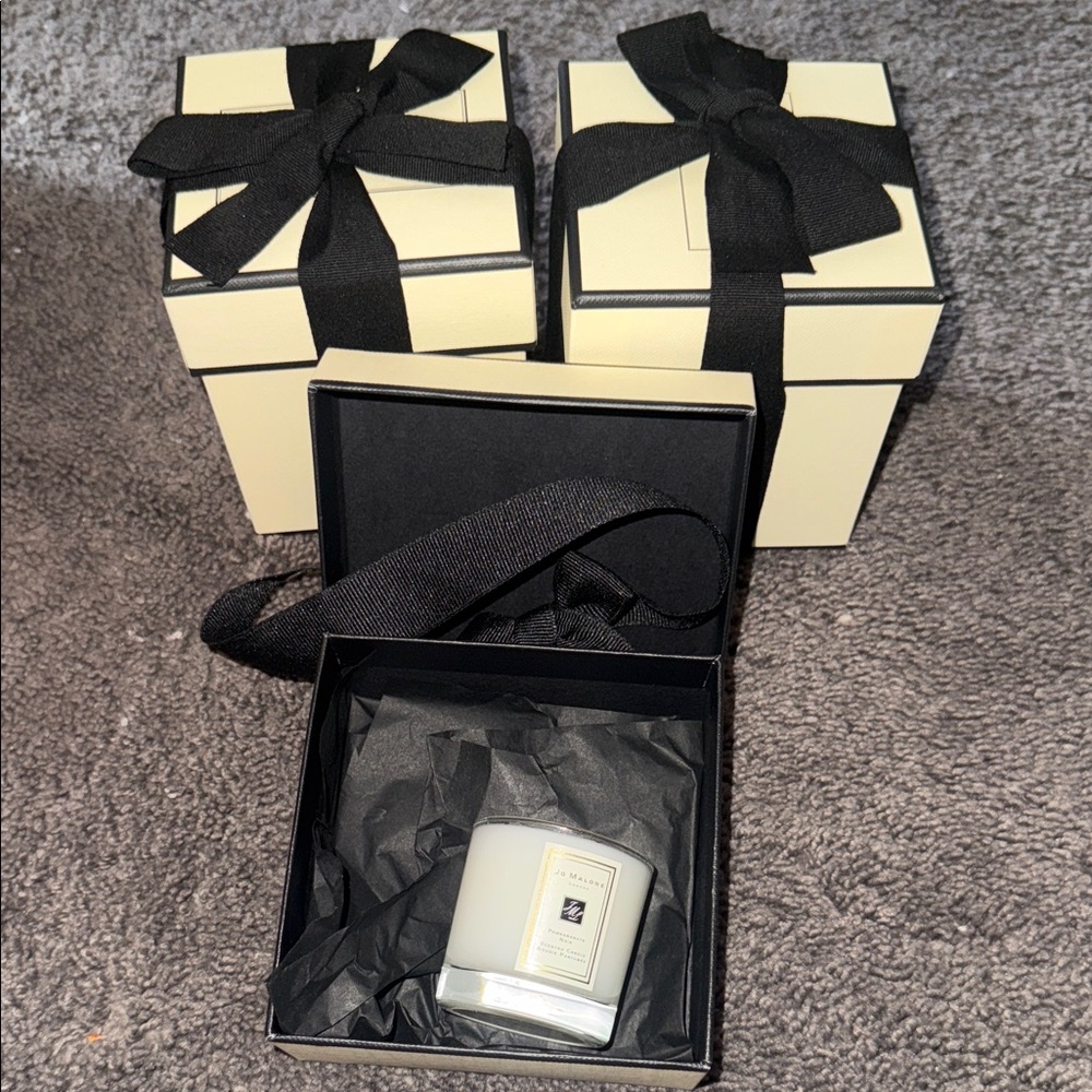 Jo Malone Style Scented Candle in Cream Glass and Empty Boxes